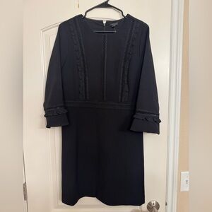 Ann Taylor Black 3/4 Sleeve Dress